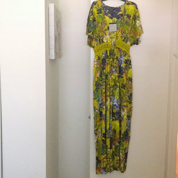 NWT AMERICA & BEYOND Havana Cress Maxi Kimono  short -sleeved Dress  M - Picture 3 of 13